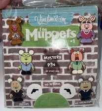 Disney Vinylmation Collector Set Muppets #1 Pin Set Brand New 7 Pins (inc. Myste