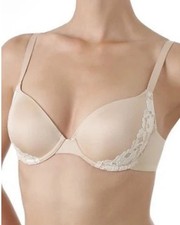 Wacoal Opulence Bra Size 38DD Nude Beige Tan Lace Underwire Padded 853112 NWT
