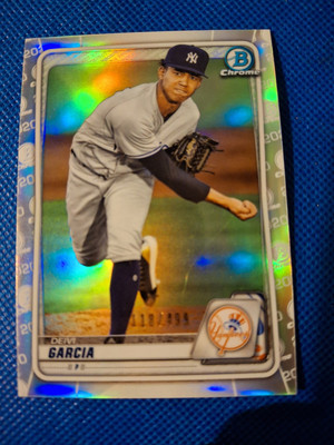 2020 DEVI GARCIA #BCP-214 BOWMAN CHROME REFRACTOR /499 ROOKIE CARD RC NY YANKEES