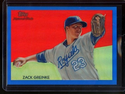 2010 Topps Chrome Zack Greinke National Chicle Blue Refractor /199 #CC38