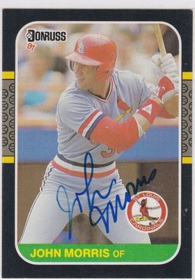 1987 Donruss #480 John Morris Cardinals Signed Auto IP Autograph Free Shipping!