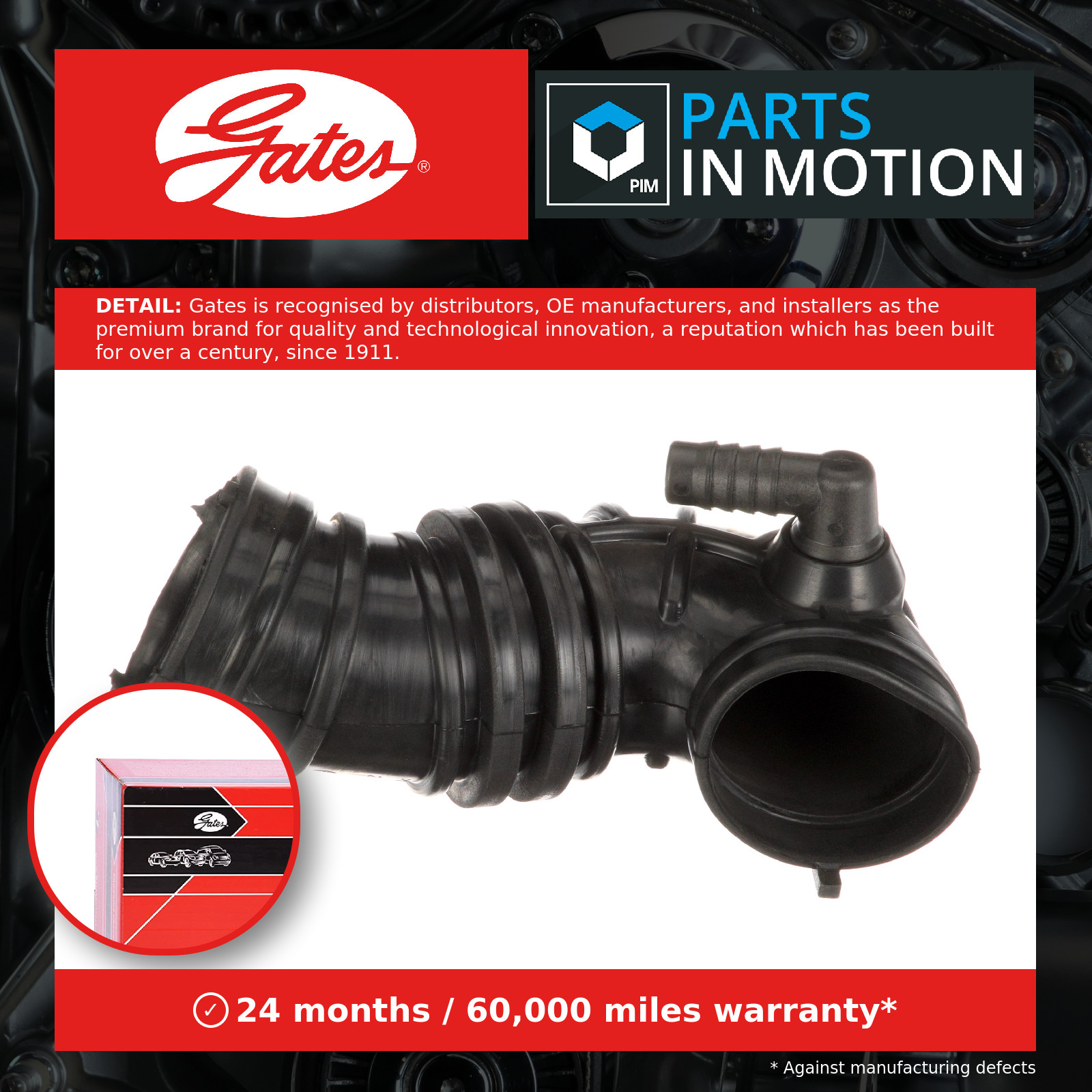 Mass Air Flow Sensor to throttle body GATES-OE ANTK1072 Hose, air supply for CHE - Image 14