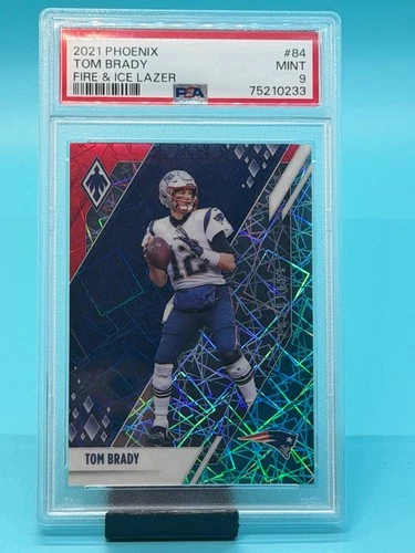 2021 Panini Phoenix TOM BRADY Fire & Ice Lazer /50 Patriots #84 PSA 9 SSP  PATS