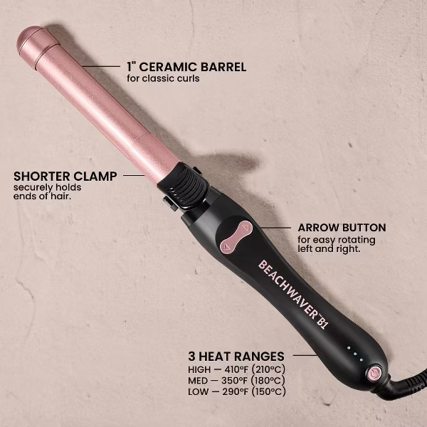 BEACHWAVER Co. B1 Rotating Curling Iron - Midnight Rose - 1" *Lightly Used