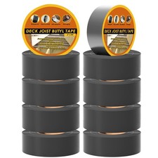 Butyl Joist Tape for Decking 2'' 50', 10 Rolls 10pack 2" x 50', Black