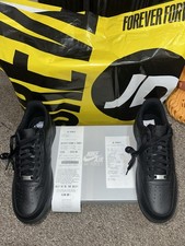 Nike Air Force 1 Nero Sneakers Taglia UK 12 Eur 47,5 Uomo Scarpe da Ginnastica Spedizione Oggi