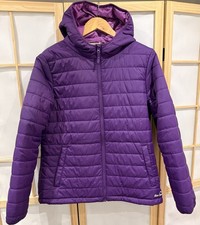 Peter Storm Womens Purple Puffer Jacket Size 16 Hooded Quilted Lightweight Coat