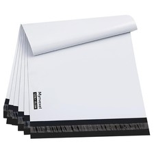 100 PCS Poly Mailers 12x15.5 Medium Shipping Bags Clothes White Packaging