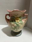 Vintage Hull Art Pottery W-4-6 1/2 Pink & Blue Wildflower Vase 1940'S