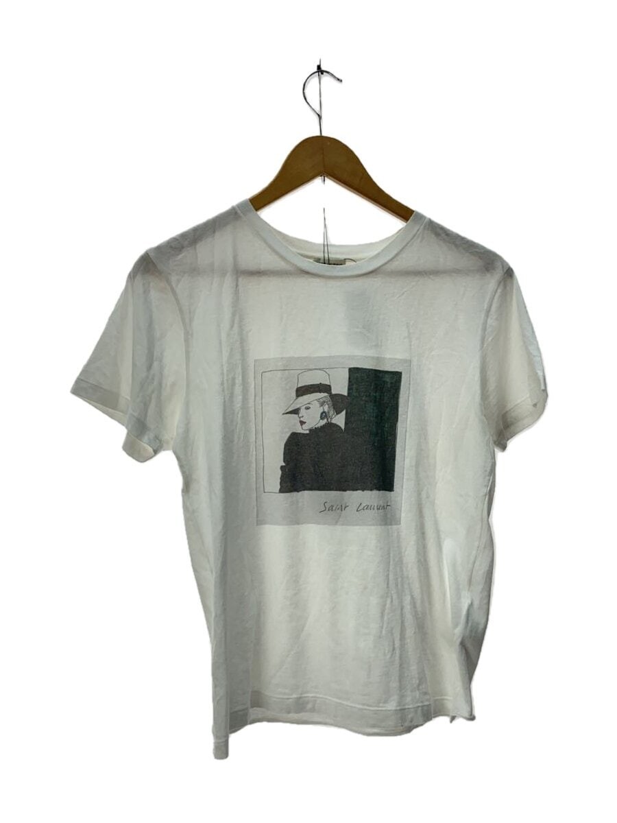 SAINT LAURENT T shirt XS cotone bianco TA51 551370 YBBG2 8486