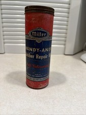 Vintage 1930s Miller Handy Andy Rubber Tire Tube Repair Kit Akron Ohio Empty