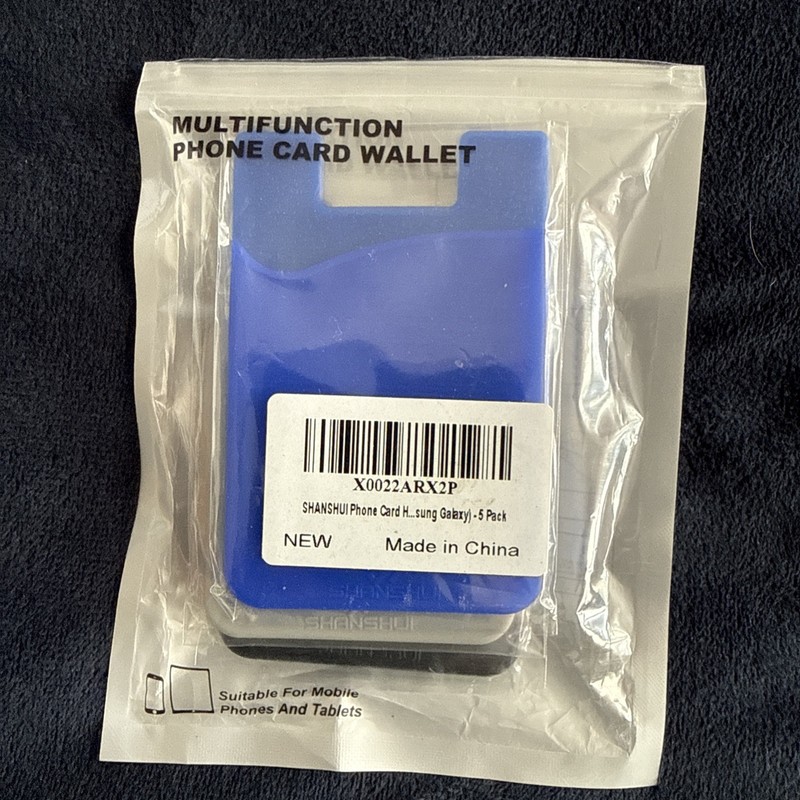 Set Of 3 Silicone Credit Card/ID Holder Pocket Stick Ons