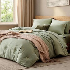 Queen Comforter Set7 Pieces Soft Prewashed Bed in a Bag Queen Bedding Sets