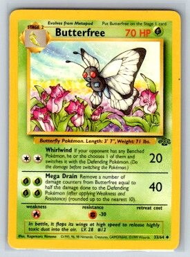 Butterfree Unlimited Uncommon Jungle 33/64 NM