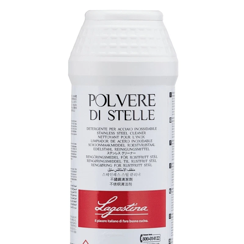 Detergente Acciaio Inox LAGOSTINA Polvere di Stelle 750 g Pulitore Pentole Inox, fotografia 9 di 9