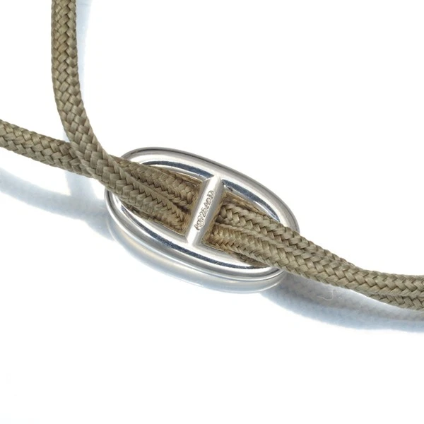 Auténtico Collar HERMES Chaine d'ancre Plata 925/Cordón Foto 4 de 4