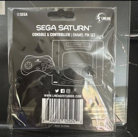 Sega Saturn Console & Controller Enamel Pin Set
