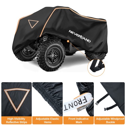 XXXL Heavy Duty Waterproof Quad ATV Cover Resistant UV Dust Snow Rain Protector - Foto 2 di 17