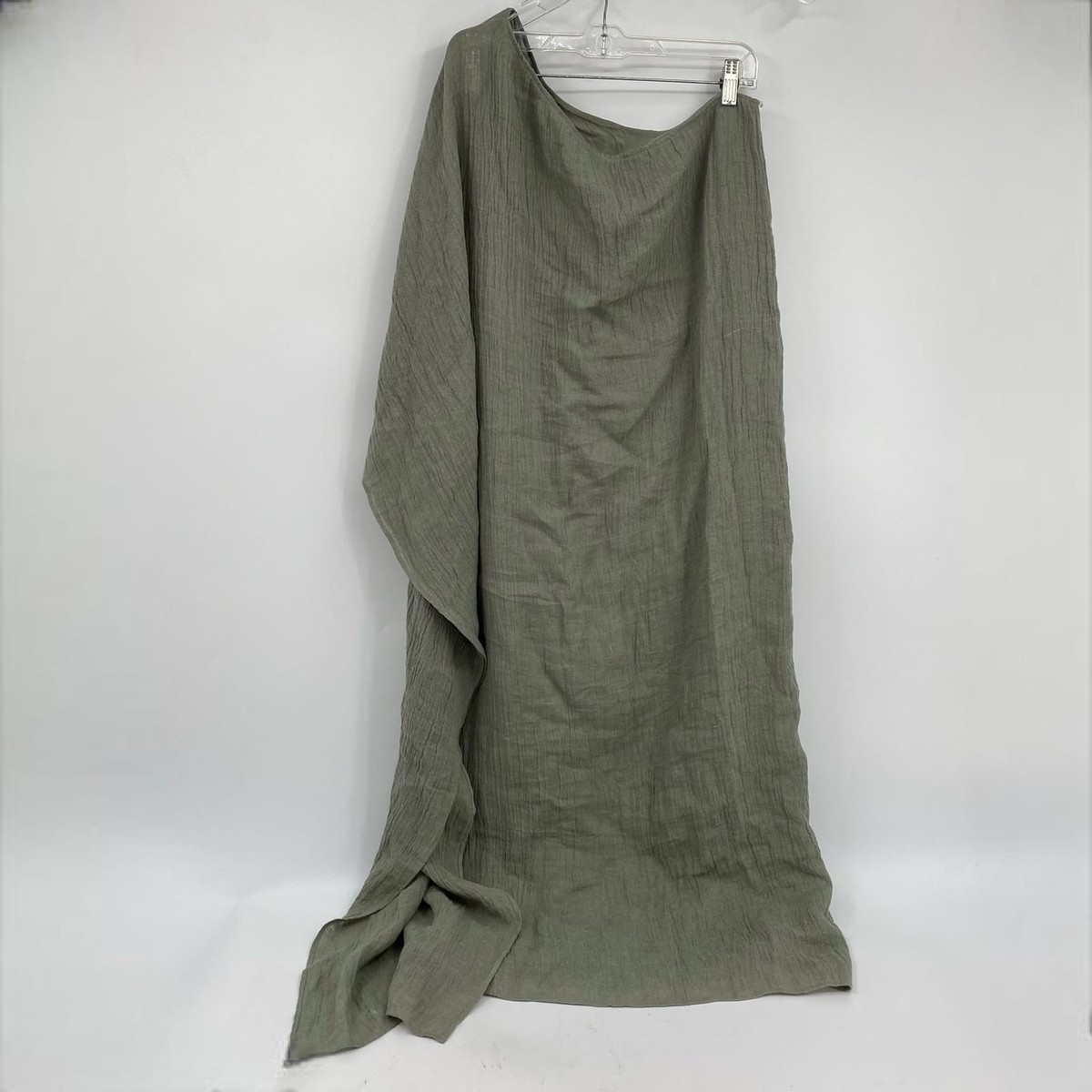 Massimo Dutti Green One Shoulder Maxi Dress | Size XS | eBay