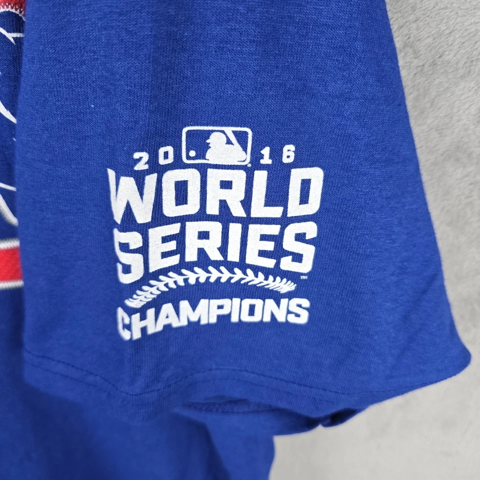 Cubs Chicago Kris Bryant #17 Blue T-Shirt 2016 World Series Champions Size XL - Image 3 of 4