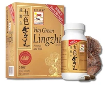 Vita Green Lingzhi Mushroom Capsules Pure Reishi Supplement Antioxidants 72 Caps