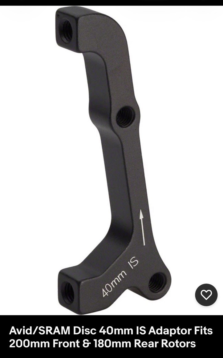 Avid/SRAM Disc 40mm IS Adaptor For 203mm Front & 180mm Rear Rotors - USA SHIP!!