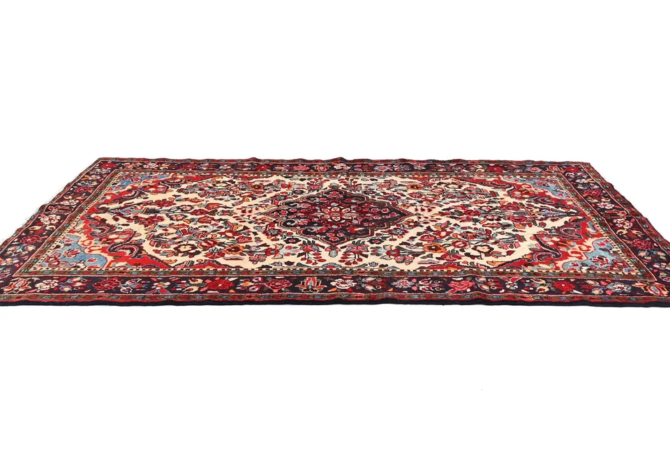 Alfombra tribal vintage crema hecha a mano 5X9 pies entrada oriental decoración del hogar alfombra Foto 4 de 4