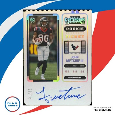 2022 Contenders John Metchie III Rookie Ticket Stub RPS 31/88 125 RC Auto Texans
