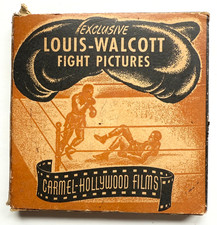 VINTAGE 8mm JOE LOUIS vs JERSEY JOE WALCOTT BOXING FIGHT FILM 1st FIGHT 5" REEL
