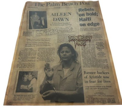 #ad Aileen Wuornos Dawn Botkins Newspaper Headline The Palm Beach Post $13.99