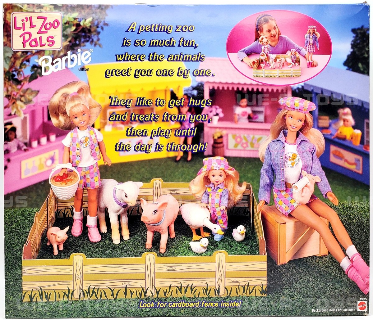 Barbie Li'l Zoo Pals Barbie Stacie Kelly Dolls 1998 Mattel #19625