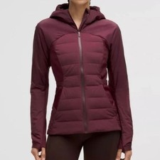 Lululemon Down For It All Jacket in Red Merlot