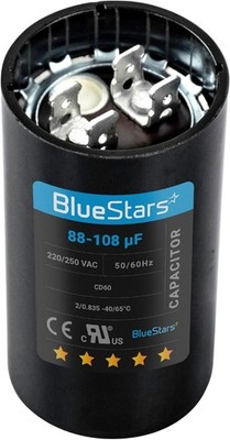 Motor Start Capacitor 88 108 uf MFD 250VAC Round AC Electric Motor Run Capacitor