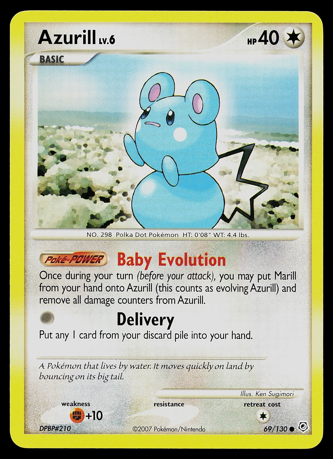 Pokemon Card - Azurill Diamond and Pearl 69/130 Common