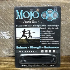 Mojo Future Tech Holographic Wristband Medium / Large Black 8” Balance Strength