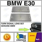 1984-1988 BMW E30 Early Model Metal Bumper Clear Turn Signal Blinker Lens Set