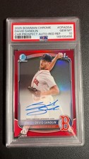 2025 Bowman Chrome - Prospect Autographs David Sandlin Red /5 Chicago White Sox
