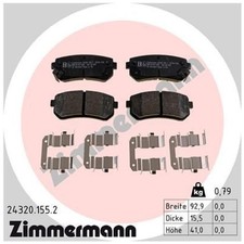 Satz Bremsbeläge Bremsklötze hinten für Hyundai I30 FD IX20 JC IX35 LM | 2403