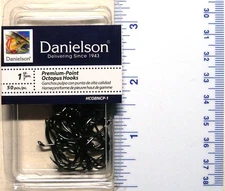 100 Danielson HCOBNCP Black Chrome Octopus Fish Fishing Hooks size 1 - 100 hooks