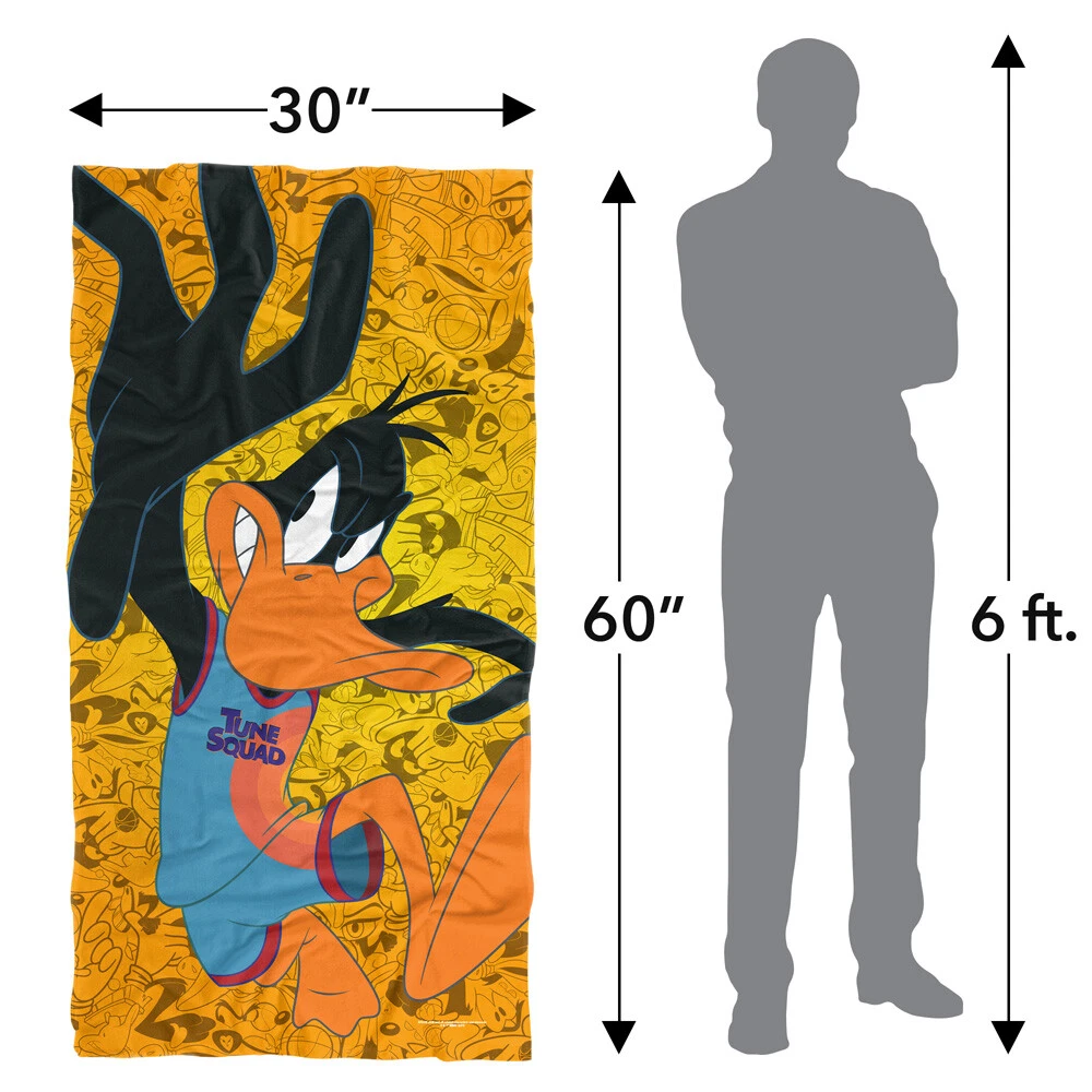 Space Jam: A New Legacy Daffy Jumping Officially Licensed Beach Towel 30"x60"