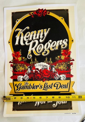 RARE KENNY ROGERS THE GAMBLER'S LAST DEAL POSTER