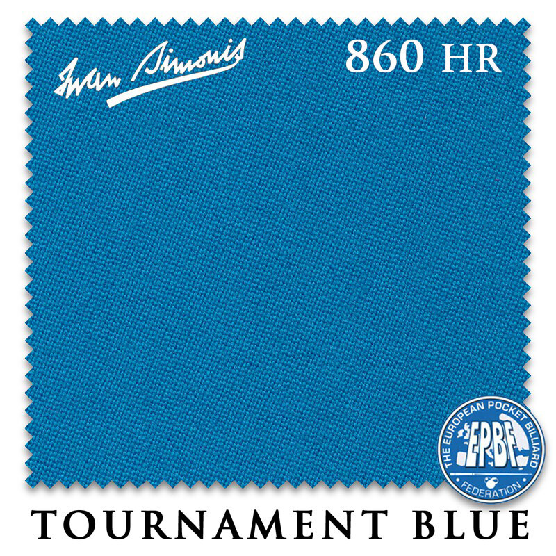 7' Simonis 860HR Pool Table Cloth - Tournament Blue - AUTHORIZED DEALER