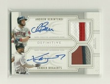 2020 Topps Definitive ANDREW BENINTENDI XANDER BOGAERTS Dual Patch Autograph /35