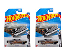 2025 Hot Wheels '55 Chevy #45 Gloss Black - Set of 2