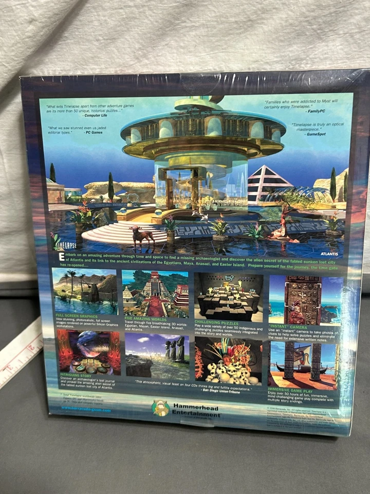 1998 vtg MAC PC game TIMELAPSE ANCIENT ATLANTIS + Strategy Guide SEALED NEW #1 - Image 3 of 4