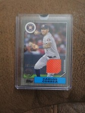 2022 TOPPS SERIES ONE 1987 RETRO RELIC CARLOS CORREA BLACK PARALLEL #/199 TWINS 