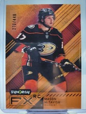 2021-22 UD Synergy Fx Orange #/449 -Ducks- Mason McTavish #FXR-MM - ROOKIE CARD