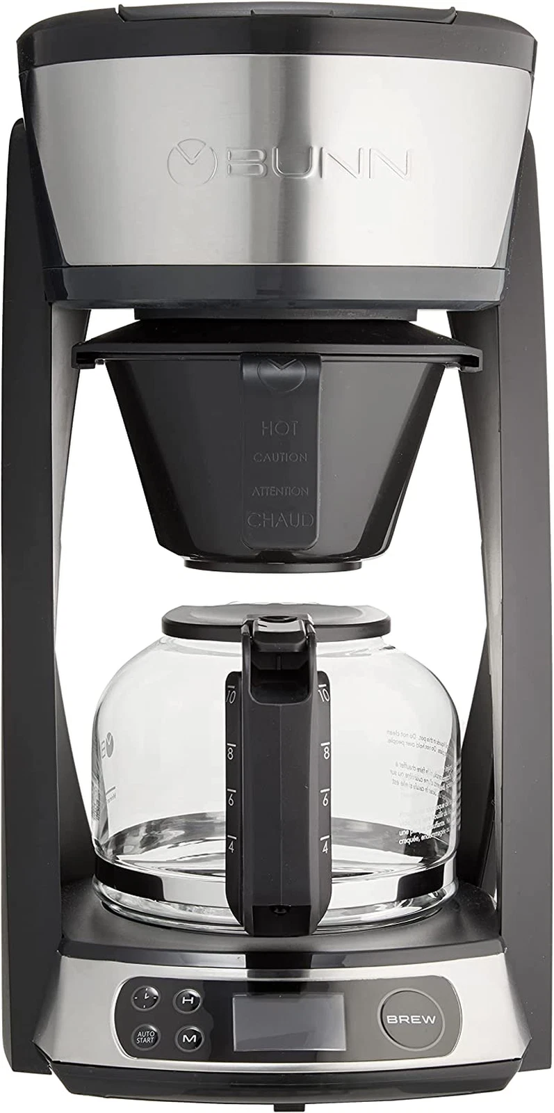 Stainless Steel 10-Cup Heat N Brew Coffee Maker for Fresh Brewed Coffee