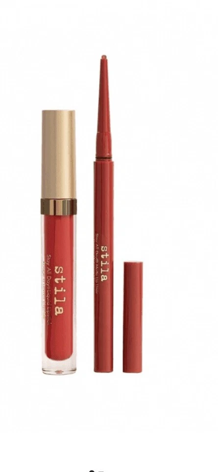 Juego de lápiz labial líquido y delineador de labios Stila (Kindness is Cool) Red Compassion Rack/14 Foto 3 de 4