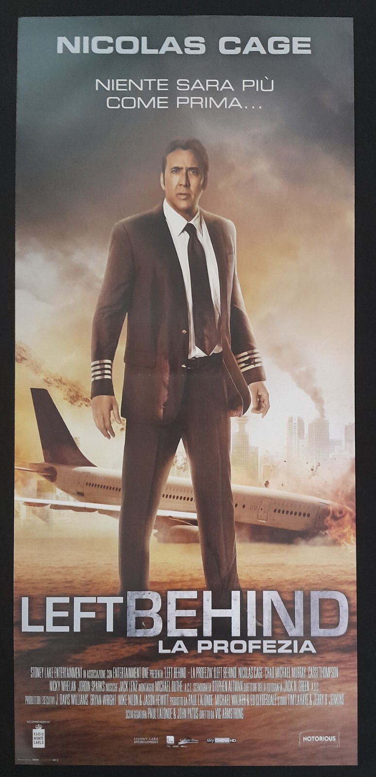 Locandina originale film Left Behind - La profezia (2014) - Regia di Vic Armstrong